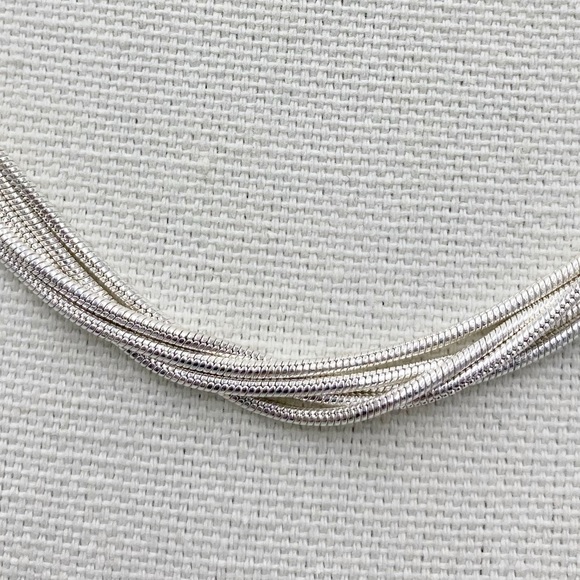 Silver Tone Multi Strand Necklace - Picture 4 of 9